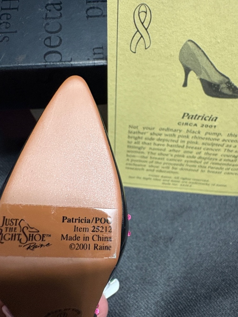 Just The Right Shoe Black and Pink Heels - Picture 5 of 5
